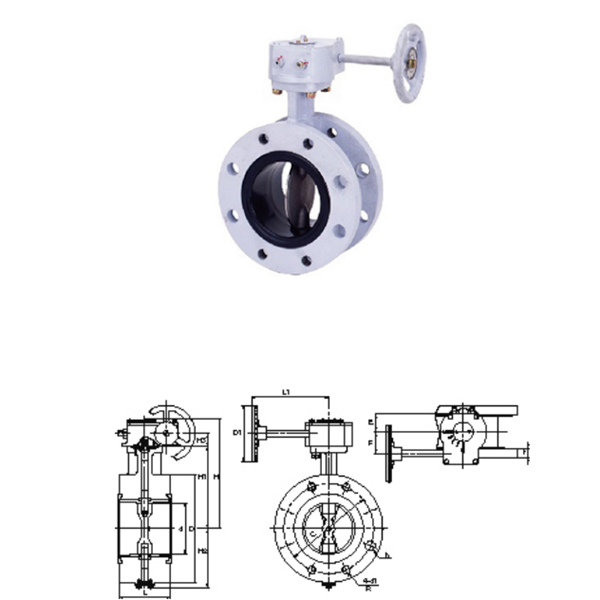 KITZ開滋齒輪型，法蘭型10K蝶閥G-10DJFU-125A