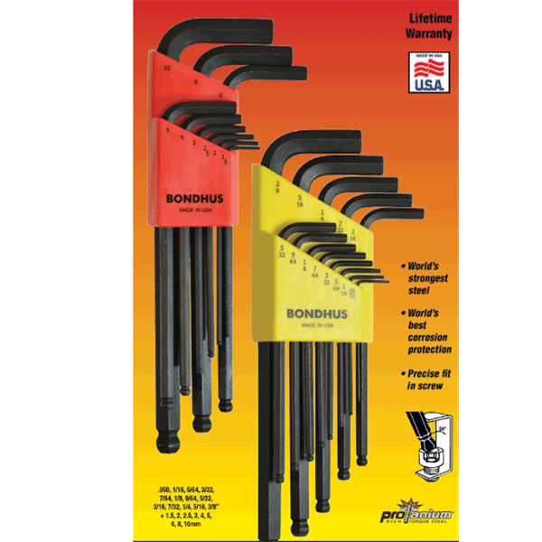 美國Bondhus波頭L型扳手TLX8S