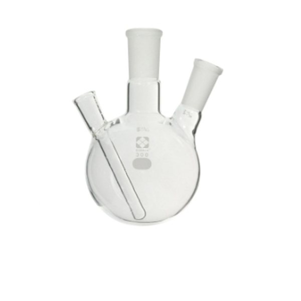 日本SIBATA柴田科學(xué)帶溫度計封裝管的雙口圓底燒瓶005320-24300