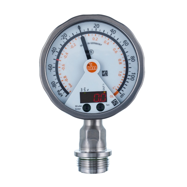 德國IFM易福門帶模擬顯示屏的齊平式壓力傳感器PG2433 PG-025-REB12-MFRKG/US/ /P