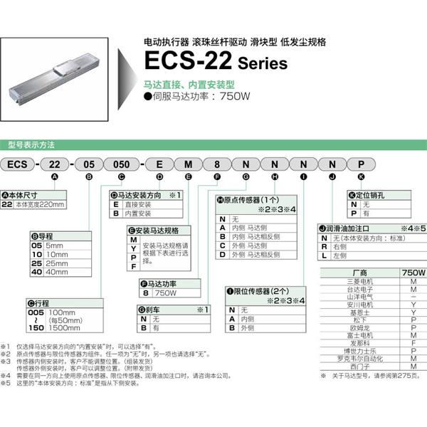 CKD喜開理電動執(zhí)行器（無馬達型）滑塊型ECS-22-05010-EM8NNNNN