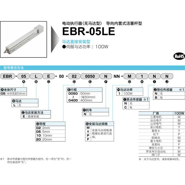CKD喜開理電動執(zhí)行器（無馬達型）滑塊型EBR-05LE-00-020200NNN-F1CB