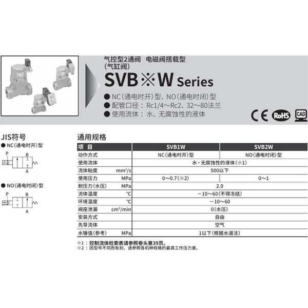 CKD喜開(kāi)理氣控型2通閥（氣缸閥）SVB2W-8A-02CS-AC100V