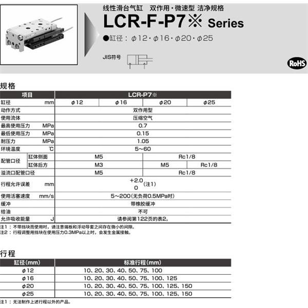 CKD喜開(kāi)理線性滑臺(tái)氣缸LCR-F-12-30-S506DTP72