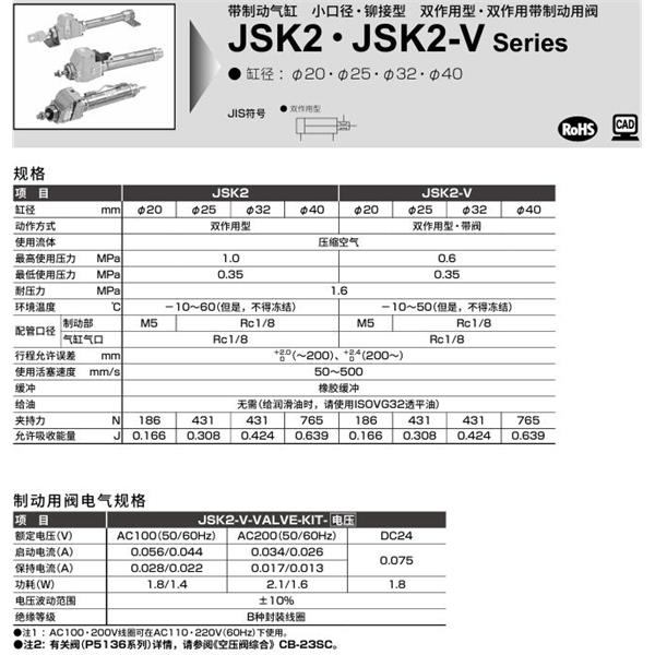 CKD喜開理帶閥氣缸JSM2-TA-20-50-T0H-R-PI