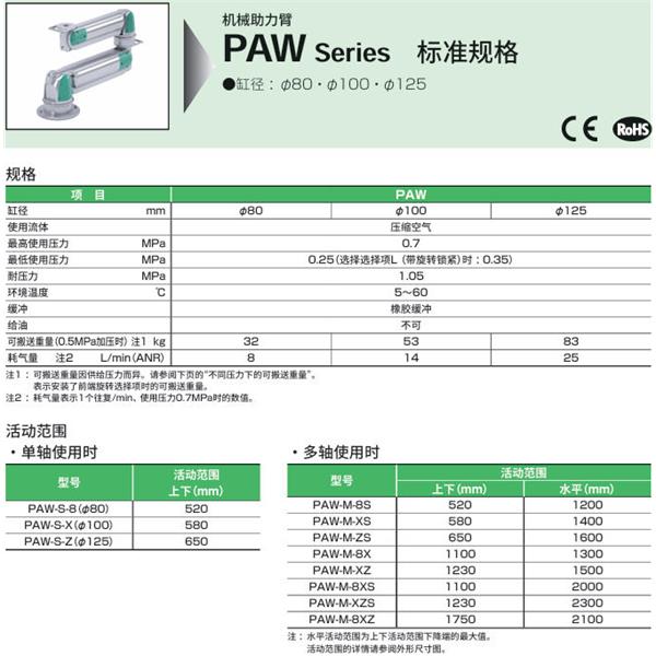 CKD喜開理機(jī)械助力臂PAW-CP-L-B