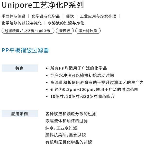 日本開滋KITZ PP 平膜褶式濾芯P70TP02J-8